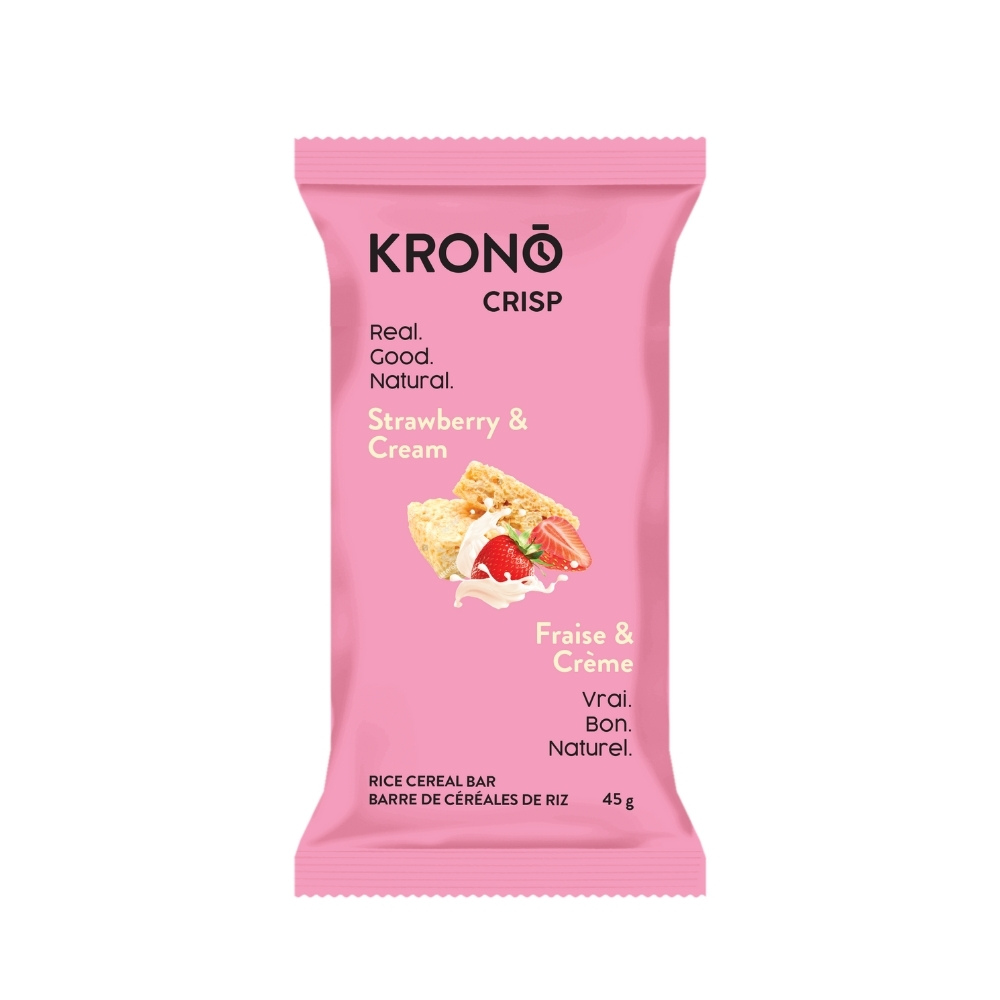 Image KRONO Crispy rice squares STRAWBERRY CREAM